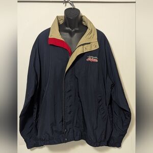 Men's Mid-Weight Cleveland Indians Navy Blue MLB Jacket Size XXL